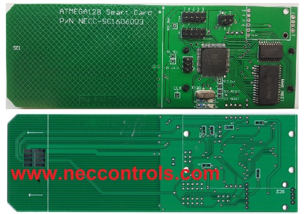 Atmega128 smart card.