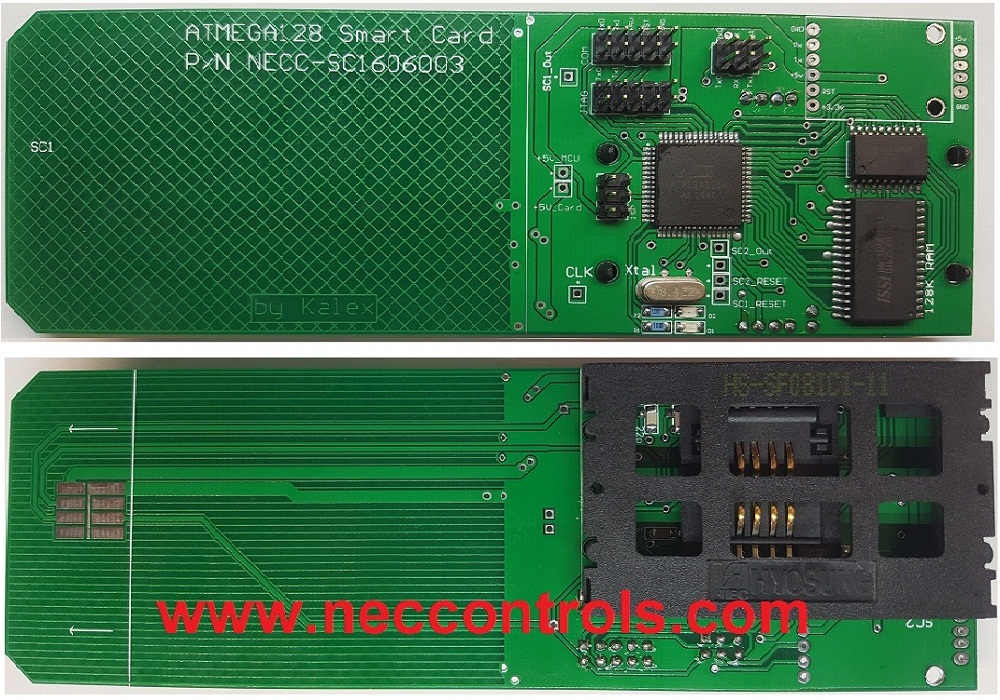 Atmega128 smart card.